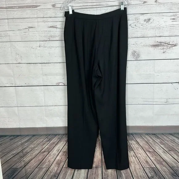 Pendleton Dress Pants Womens Size 10 Black Side Zip High Waisted made in USA - Picture 3 of 11